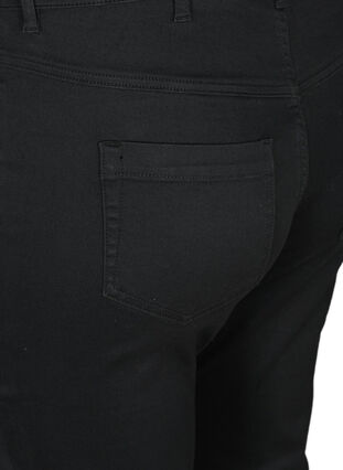 Zizzi Højtaljede Amy capri jeans med super slim fit, Black, Packshot image number 3