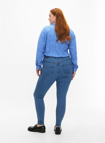 Zizzi FLASH - Jeans med super slim fit, Light Blue, Model image number 1