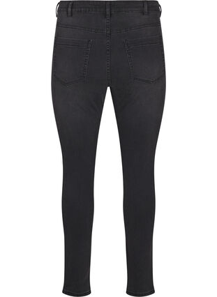 Zizzi Amy jeans med høj talje og super slim fit, Dark Grey Denim, Packshot image number 1