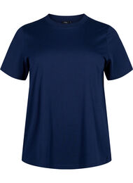 Basis t-shirt i bomuld med rund hals , Navy Blazer