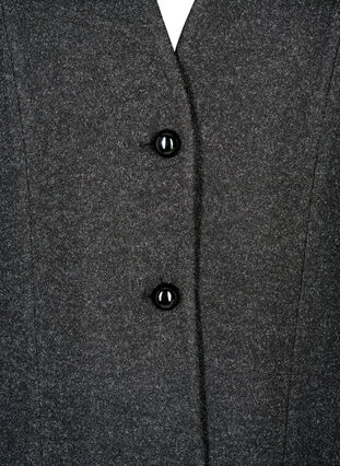 Zizzi Taljeret blazer, Dark Grey Melange, Packshot image number 2