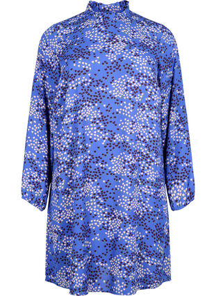 Zizzi FLASH - Langærmet kjole med print, Dazzling Blue AOP, Packshot image number 0