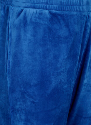 Zizzi Løse bukser i velour, Monaco Blue, Packshot image number 2