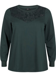 Sweatshirt med blondedetalje, Scarab