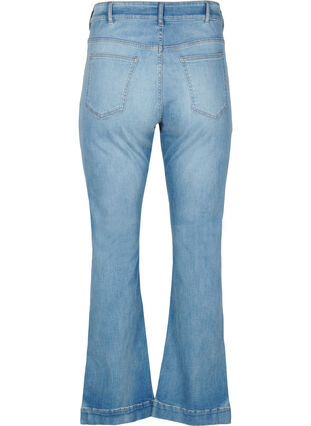 Zizzi Bootcut jeans med slids, Blue Denim, Packshot image number 1