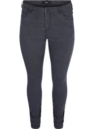 Højtaljede super slim Amy jeans, Grey Denim