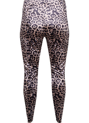 Zizzi Velour leggings med leoprint, Leopard, Packshot image number 1