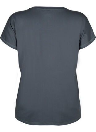 Zizzi Ensfarvet trænings t-shirt, Urban Chic, Packshot image number 1