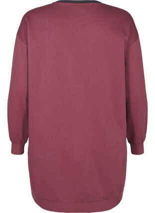 Zizzi Lang sweatshirt med colorblock, Rose B. Color Block, Packshot image number 1