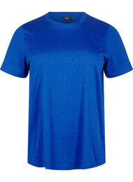 Basis t-shirt i bomuld med rund hals , Sodalite Blue