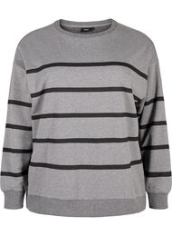 Sweatshirt med striber, MGM w. Black Stripe