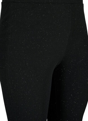 Zizzi Glitterbukser med bootcut, Black, Packshot image number 2