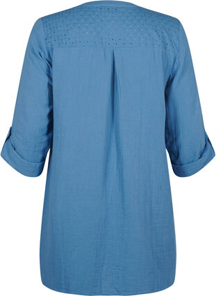 Zizzi Tunika i bomuld med broderi anglaise, Riverside, Packshot image number 1