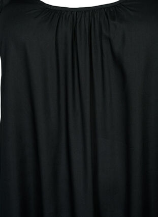 Zizzi Viskose stropkjole med print, Black, Packshot image number 2