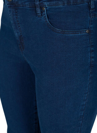 Zizzi Højtaljede super slim Amy jeans, Dark blue, Packshot image number 2