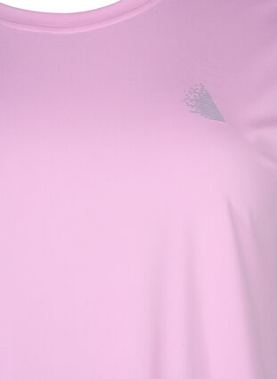 Zizzi Kortærmet trænings t-shirt, Pastel Lavender, Packshot image number 2