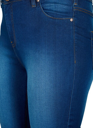 Zizzi Højtaljede Amy capri jeans med super slim fit, Blue Denim, Packshot image number 2