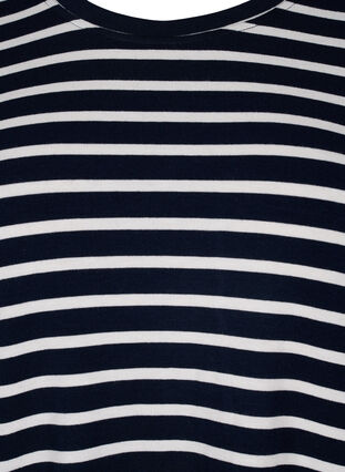 Zizzi Langærmet bluse med striber, Evening Blue Stripe, Packshot image number 2