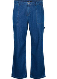 Straight fit cargo jeans, Dark blue