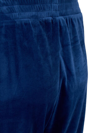 Zizzi Løse bukser i velour, Insignia Blue, Packshot image number 3