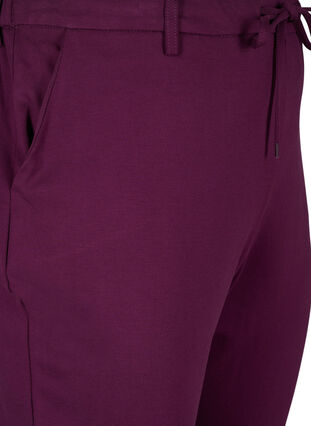 Zizzi Cropped Maddison bukser, Potent Purple, Packshot image number 2