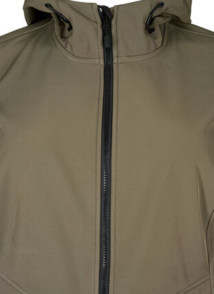 Zizzi Kort softshell jakke med lommer, Bungee Cord , Packshot image number 2