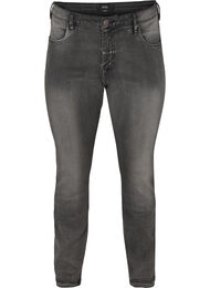 Slim fit Emily jeans med normal talje, Dark Grey Denim, Packshot