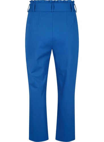 teenagere Afdeling bar Højtaljede bukser med flæser og bindebånd - Blå - Str. 42-60 - Zizzi