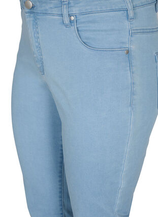 Zizzi Slim fit Emily jeans med normal talje, Ex Lt Blue, Packshot image number 2