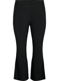 Glitterbukser med bootcut, Black