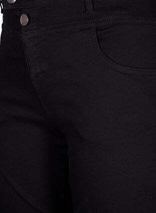 Zizzi Regular fit Gemma jeans med høj talje, Black, Packshot image number 2