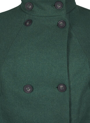 Zizzi Kort trenchcoat med a-form, Trekking Green Mel., Packshot image number 2