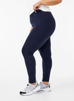 Zizzi Leggings i bomuld med foer, Night Sky, Model image number 2