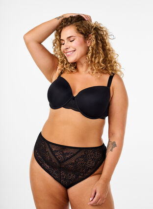 Zizzi Blonde g-streng med regulær talje, Black, Model image number 0