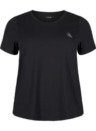 Slim fit trænings t-shirt med rund hals, Black