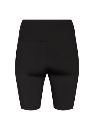 Zizzi Tætsiddende shorts med høj talje og lommer, Black, Packshot image number 1