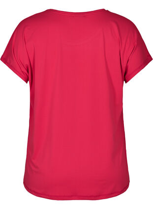 Zizzi Kortærmet trænings t-shirt, Azalea, Packshot image number 1