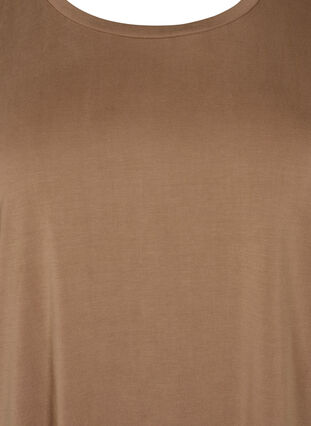 Zizzi T-shirt i TENCEL™ Modal med rund hals, Coca Mocha, Packshot image number 2