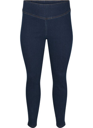 Zizzi Stretchy jeggings med høj talje, Dark Blue, Packshot image number 0