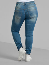 Super slim Amy jeans med høj talje, Blue d. washed, Model