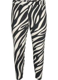 Leggings med zebramønster, White Zebra