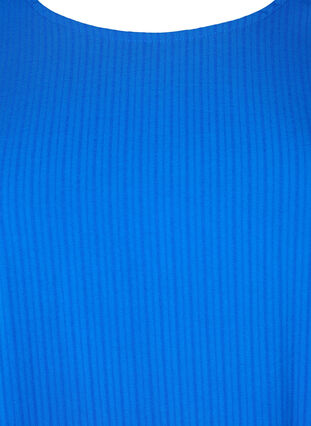 Zizzi Kortærmet bluse i viskose med bindebånd, Princess Blue, Packshot image number 2