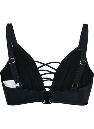 Zizzi Bikini overdel med stringdetalje, Black, Packshot image number 1