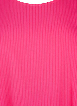 Zizzi Kortærmet bluse i viskose med bindebånd, Bright Rose, Packshot image number 2