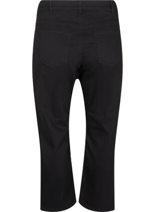 Zizzi Cropped Vera jeans med straight fit, Black, Packshot image number 1