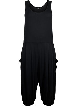 Zizzi Ærmeløs jumpsuit med lommer, Black, Packshot image number 0