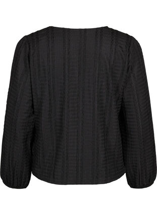 Zizzi Cardigan med bindebånd, Black, Packshot image number 1