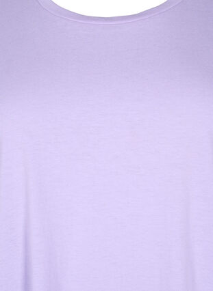 Zizzi Kortærmet t-shirt i bomuldsblanding, Lavender, Packshot image number 2