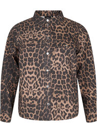 Canvasjakke med leopardprint, Leo AOP