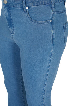 Zizzi Højtaljede super slim Amy jeans, Light blue, Packshot image number 2